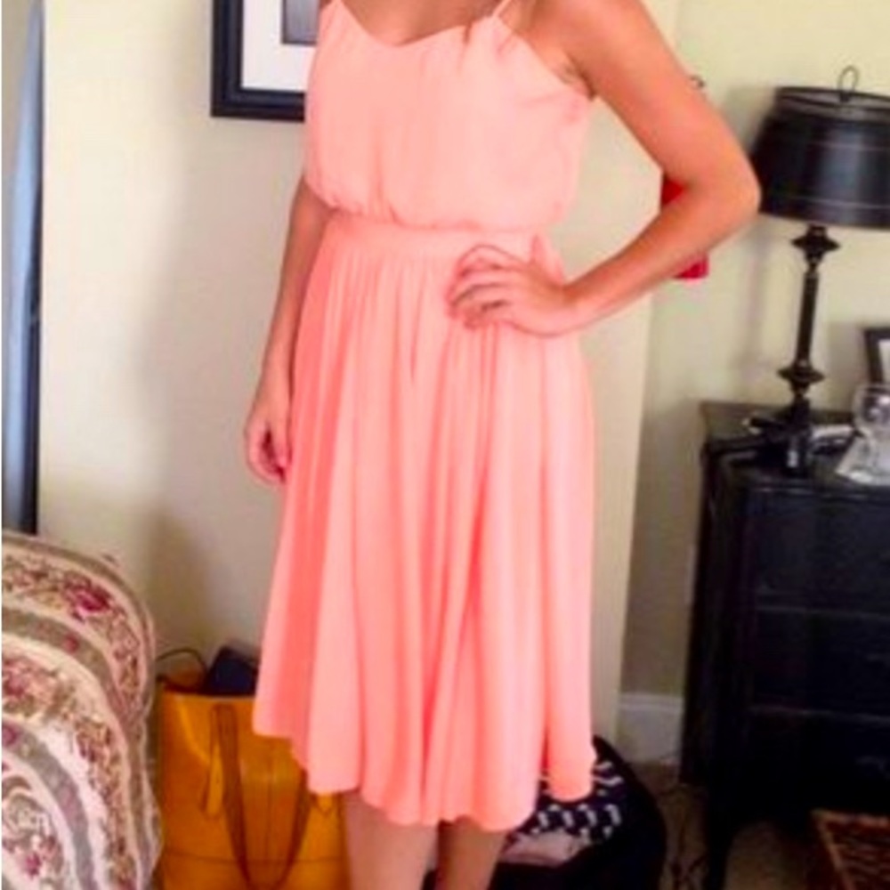 Anthropologie Coral Bridal Dress